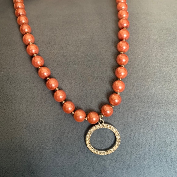 Beautiful Rosegold beads with silver accents and pendant - Picture 3 of 5
